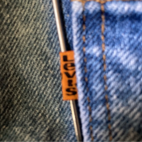 Vintage Orange Tab Levis 505 Jeans Mens 34x32 Blue Straight Leg - Picture 5 of 8